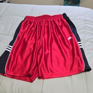 Adidas Men's Red and Black Athletic Shorts
